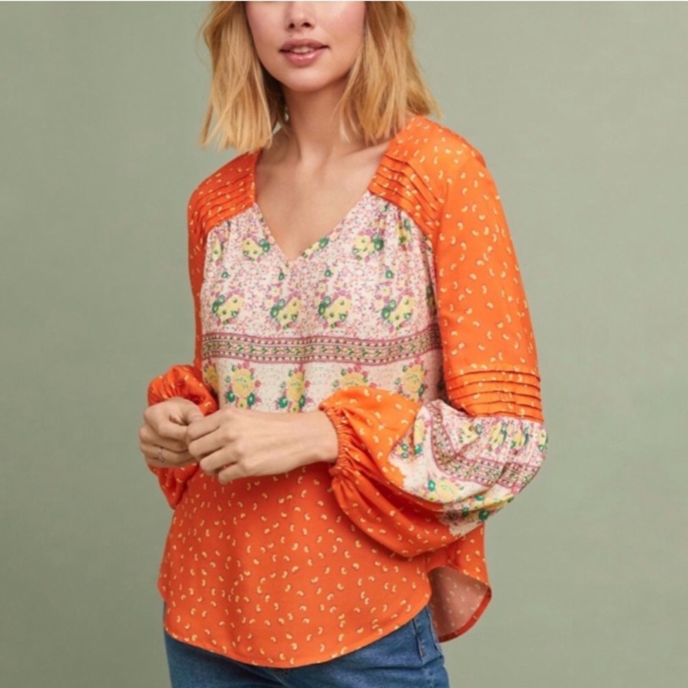 Anthropologie Maeve Ceresco Peasant Blouse NWT